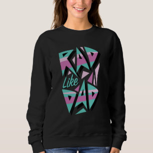 Lees als papa, jaren 80 Retro Graphic 1 Trui
