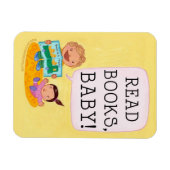 Lees boeken, Baby! magneet (Horizontaal)