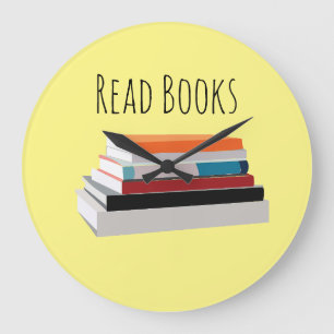 Lees Boeken Boekenliefhebber Gepersonaliseerd Grote Klok
