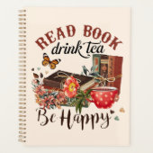 Lees boeken, Drink Tea & Be Happy Planner (Voorkant)