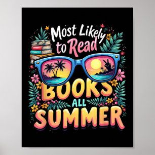 Lees boeken hele zomer meest waarschijnlijke grapp poster