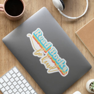 Lees boeken Wees vriendelijk Retro Sticker