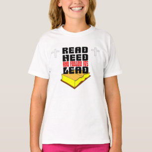 Lees de bijbel en volg zijn weg t-shirt