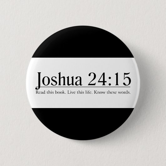 Lees de Bijbel Joshua 24:15 Ronde Button 5,7 Cm (Voorkant)