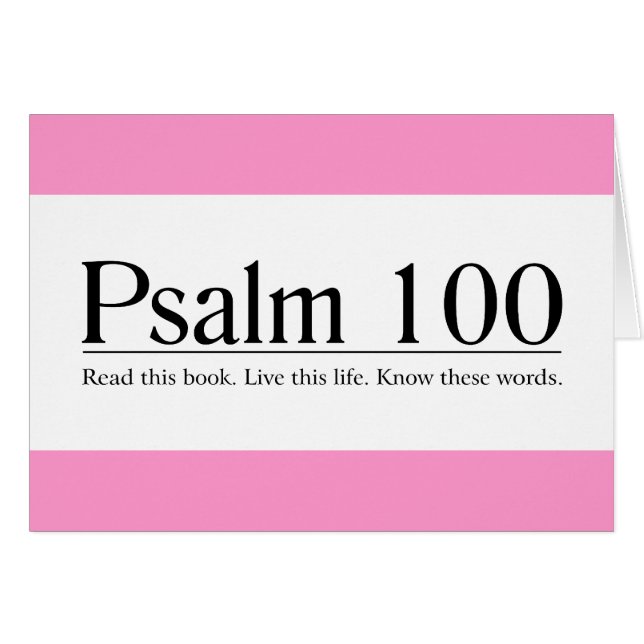 Lees de Bijbel Psalm 100 (Voorkant Horizontaal)