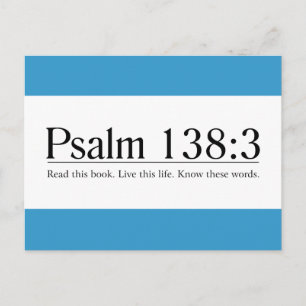 Lees de Bijbel Psalm 138:3 Briefkaart