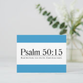 Lees de Bijbel Psalm 50:15 Briefkaart (Staand voorkant)