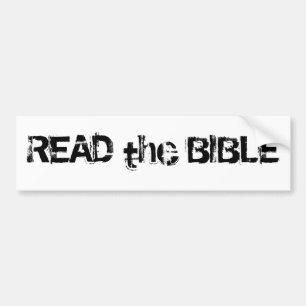 Lees de Bijbel White Black Bumpersticker