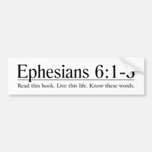 Lees de bijbels 6:1-3 bumpersticker