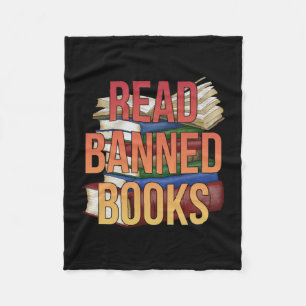 Lees de boekenlezer voor verboden boeken fleece deken