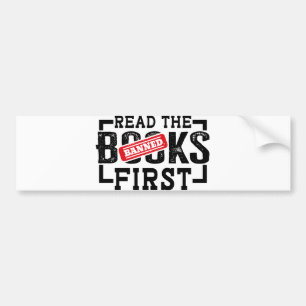 Lees de boekenoverlagen van de banken bumpersticker