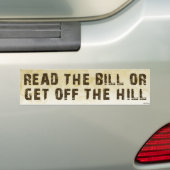 Lees de factuur bumpersticker (Op auto)