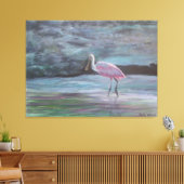 Lees de Florida-Roseate Spoonbill Canvas Print (Insitu (Woonkamer))