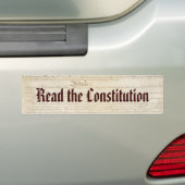 Lees de Grondwet Bumpersticker (Op auto)