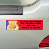 Lees de Grondwet? Niemand....Pumpkin Bumpersticker (Op auto)