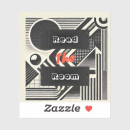 Lees de kamer Retro Custom-Cut Vinyl Sticker