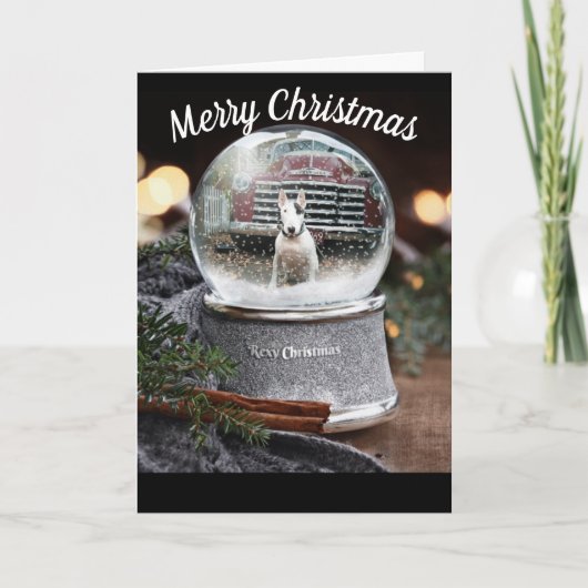 Lees de kerstkaart van de tv-terriër bedankkaart (Voorkant)