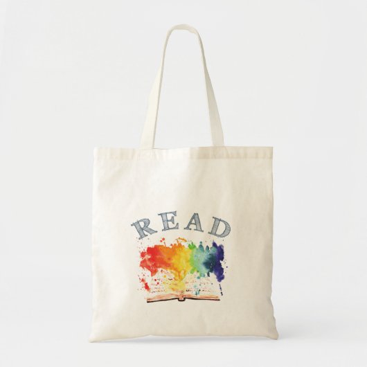 Lees de Rainbow Waterverf Canvas tas van Books (Voorkant)