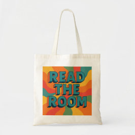 Lees de retro van de kamer tote bag