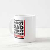 Lees de volgende zin niet grappig koffiemok (Voorkant links)