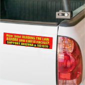 Lees de wet - SB1070 Bumpersticker (Op Truck)