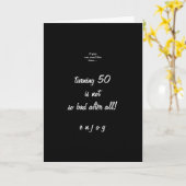 Lees deze KAART "50ste VERJAARDAG" HUMOR (Gele Bloem)