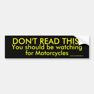LEES DIT NIET! BUMPERSTICKER