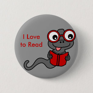 Lees een boekmaand: Ik hou van lezen Ronde Button 5,7 Cm
