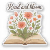 Lees en bloei Sticker (Voorkant)