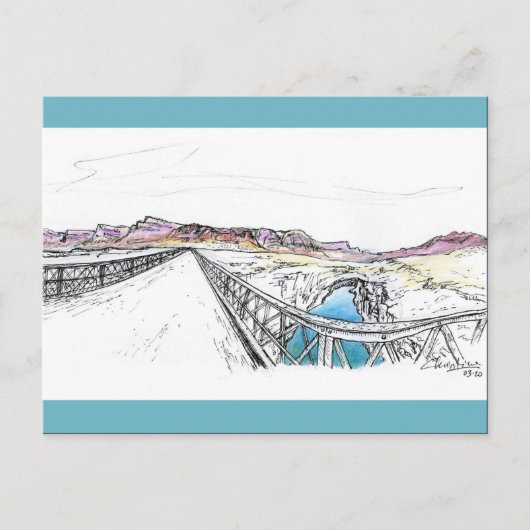 Lee's Ferry Bridge, NM Briefkaart (Voorkant)