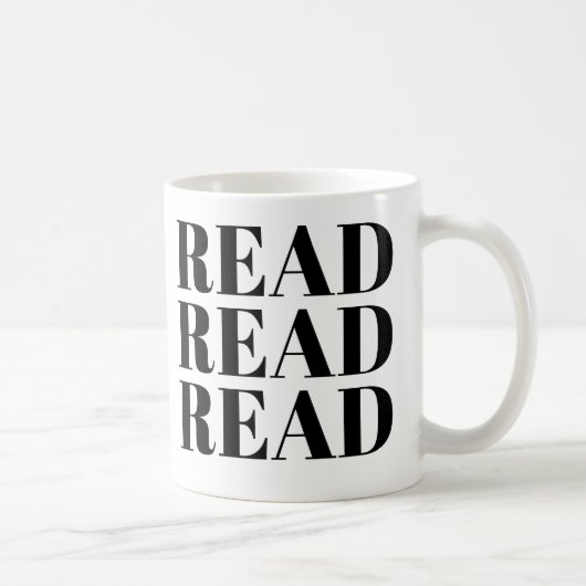 lees gelezen gelezen mok | Kute Book Lover Slogan (Rechts)