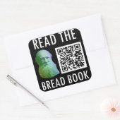 Lees het Brood Boek Vierkante Sticker (Envelop)