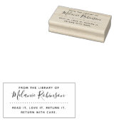 Lees het. Ik hou ervan. Terug. Aangepaste biblioth Rubberstempel (Gestempeld)