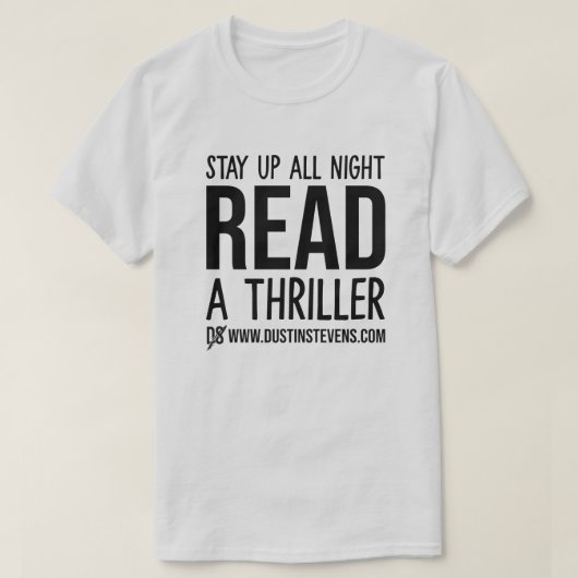 Lees het Shirt Thriller Dustin Stevens (Design voorkant)
