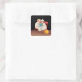 Lees het verhaal van de Scène Vierkante Sticker (Tas)