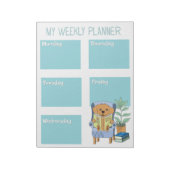 Lees hond kind wekelijkse planner notitieblok (Gedraaid)