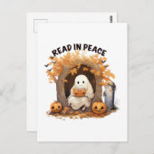 Lees in Peace Book Ghost Briefkaart (Voorkant / Achterkant)