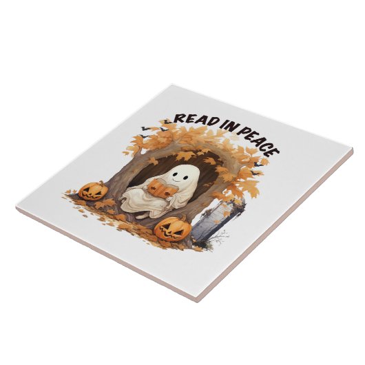 Lees in Peace Book Ghost Tegeltje (Zijkant)