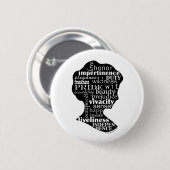 Lees Jane Austen Cameo Ronde Button 5,7 Cm (Voorkant /achterkant)