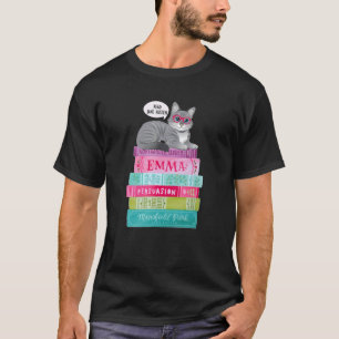 Lees Jane Austen Kattenbril Boek Club Romantisch N T-shirt