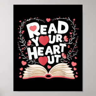 Lees je hart uit boek liefde thema voor de Valenti Poster