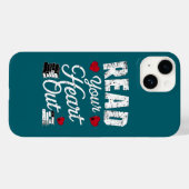 Lees je hart uit grappige boek lezen liefhebbers Case-Mate iPhone case (Achterkant (horizontaal))