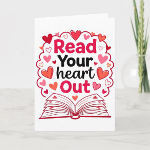 Lees je hart uit leraren Valentijnsdag leesboek Kaart