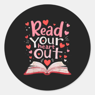 Lees je hart uit leraren Valentijnsdag lezen Ronde Sticker