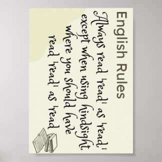 Lees je het zoals gelezen of gelezen? poster