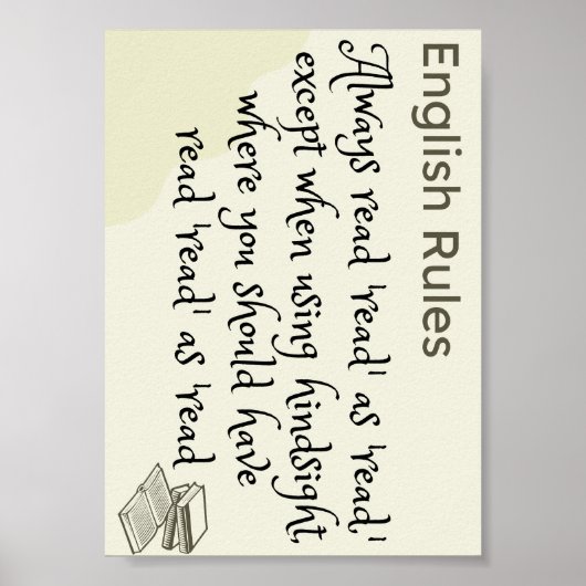 Lees je het zoals gelezen of gelezen? poster (Voorkant)