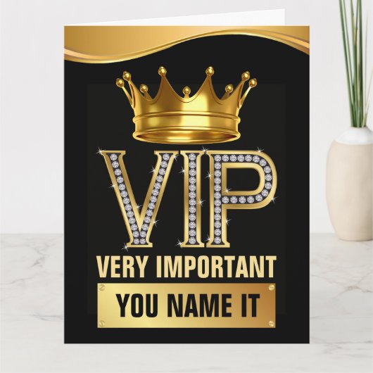 LEES: JOUW Naam is VIP Kaart (Voorkant)