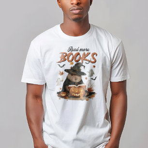 Lees meer Boeken Capybara Halloween Grappig T-shir T-shirt