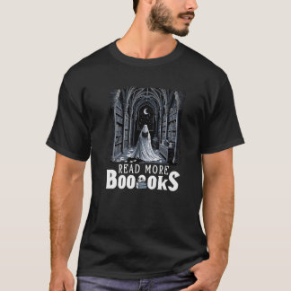 Lees meer Boeken Ghost Reading Boek Gothic Hallow T-shirt