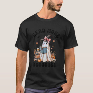 Lees meer Boeken Ghost Reading Boeken Bookish Hall T-shirt